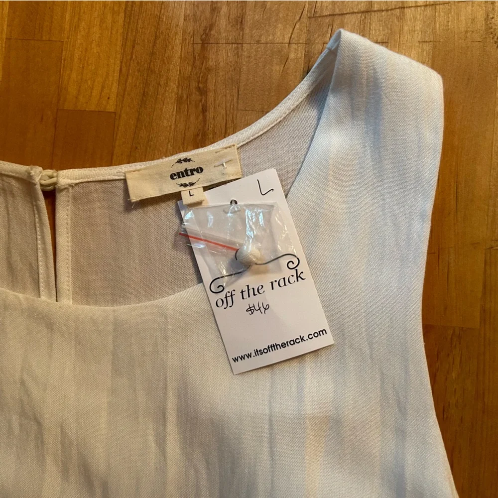 Entro Sleeveless Dress with Pockets. Sz M/L - Picture 5 of 7